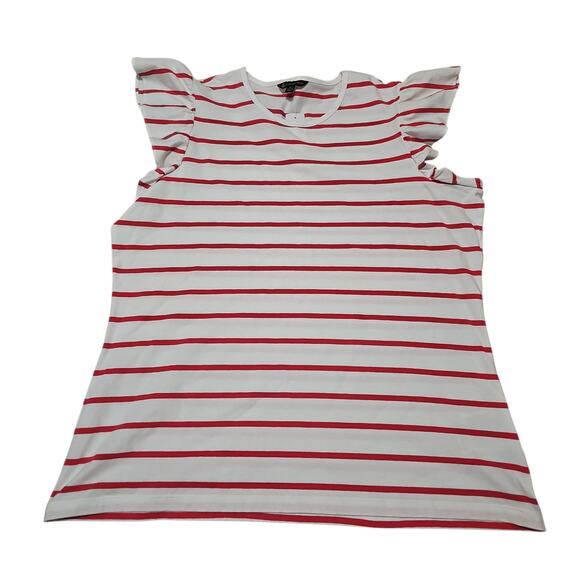 NWT Brooks Brothers Crewneck Top Womens XL Red White Stripes Preppy Coastal - Picture 7 of 8